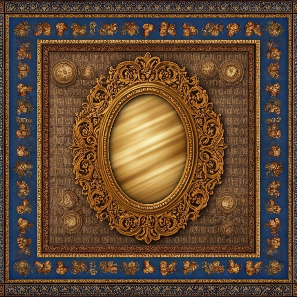 Whimsical Repeating Pattern of Vintage Toys and Decorative M...