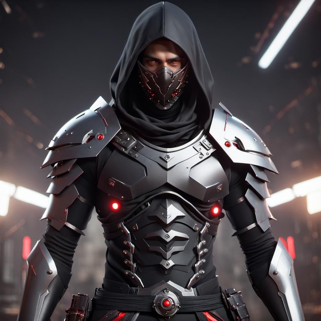 Futuristic South Asian Warrior with Katana