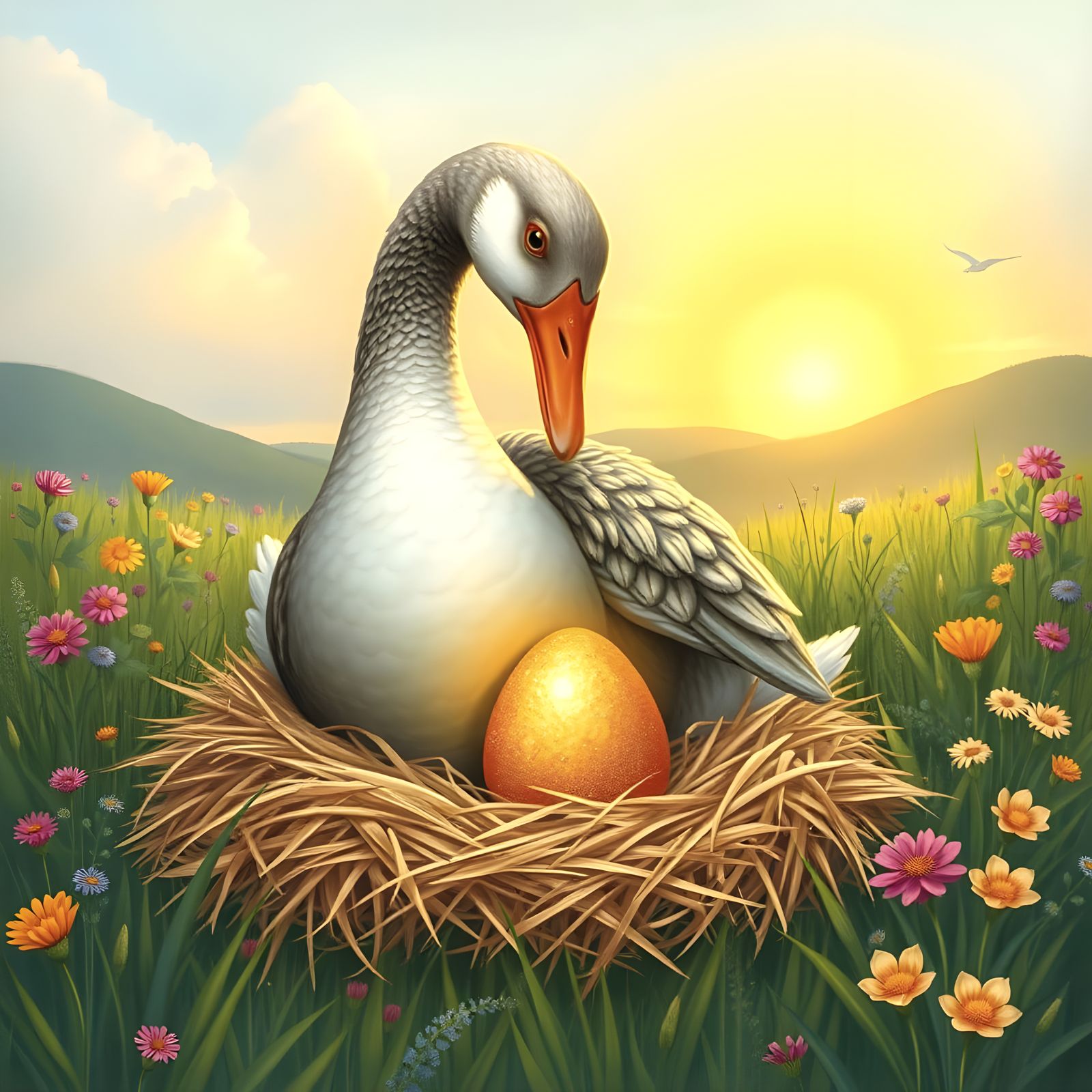 Mystical Goose Lays Glittering Treasure