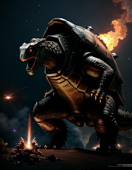 Gamera, Space Monster Kaiju with Fire Breath