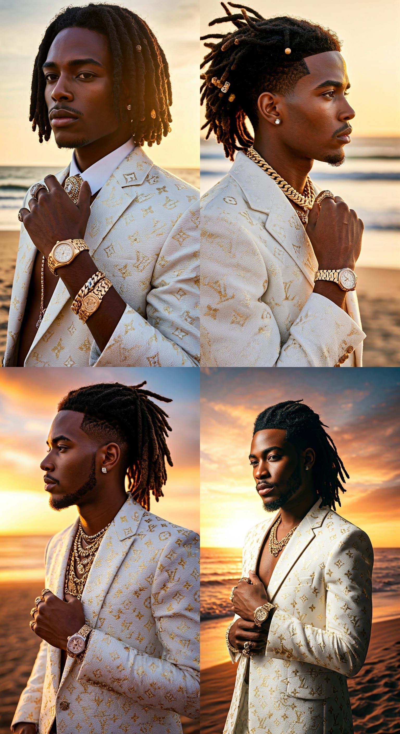 Elegant Young Prince in Luxurious Attire