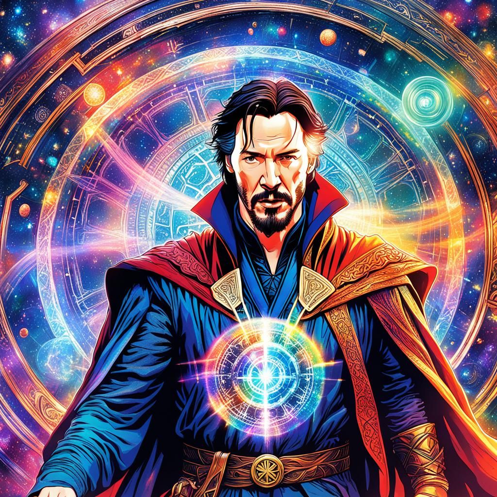 Keanu Reeves as Doctor Strange: Cosmic Illustration