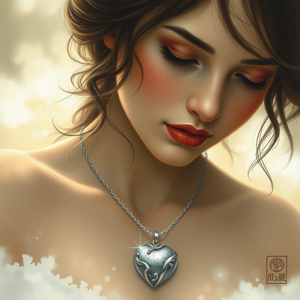 Ethereal Young Woman in Whimsical Dreamscape