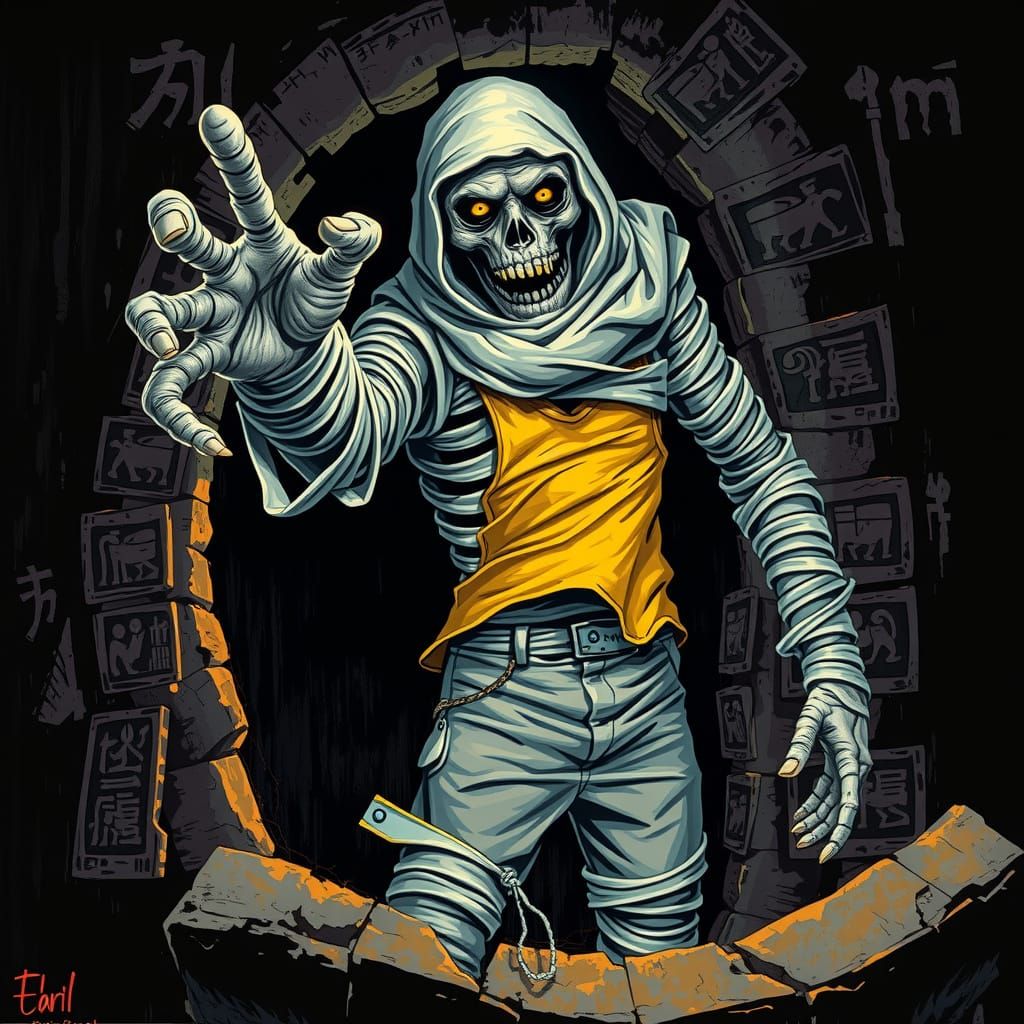 Ancient Mummy Rises from the Grave in Gritty Comic Book Styl...