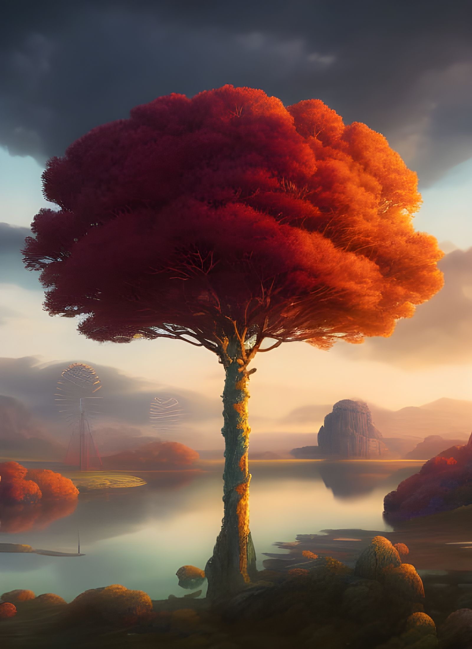 Colorful Surrealism: Hyperdetailed Digital Illustration