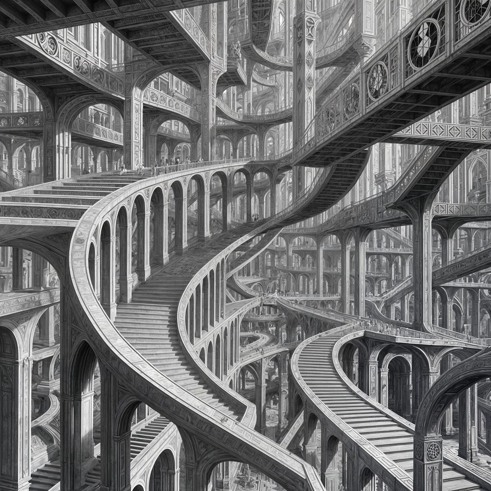 Escher-Inspired Lattice of Starfleet and Rebel Symbols