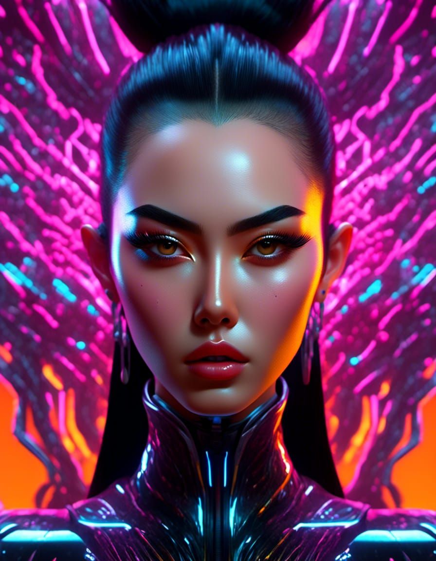 Hyperrealistic Sci-Fi Woman in a Cinematic Style