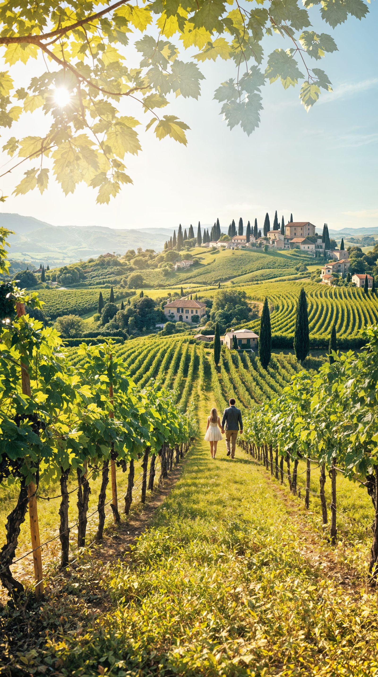Tuscan Countryside in Warm Golden Light