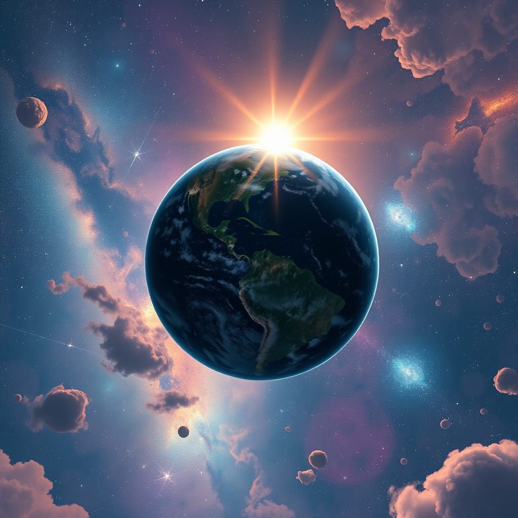 Earth in Space: A Digital Painting