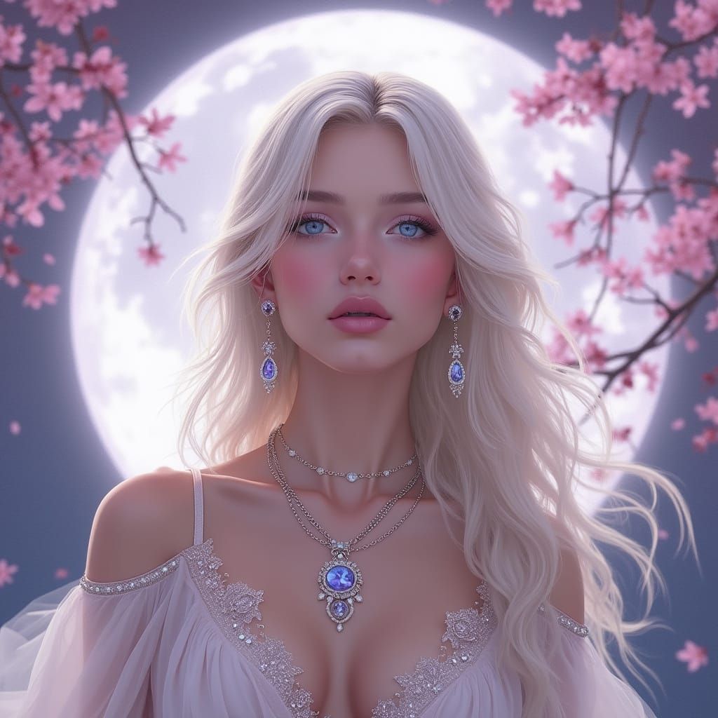 Ethereal Boho Goddess in Soft Lavender and Silver