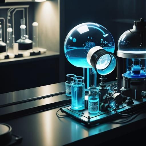 Argon Gas in Moody Cinematic Laboratory Setting