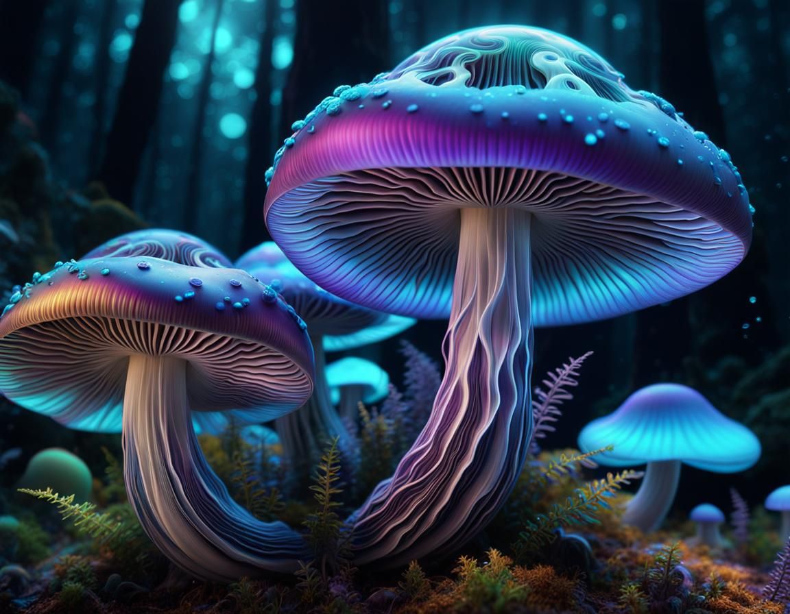 Celestial Mushrooms Transform into Ghostly Smoke
