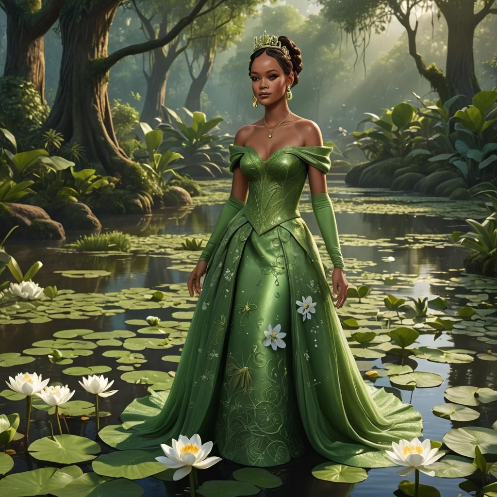 Rihanna as Princess Tiana in Bayou Scene