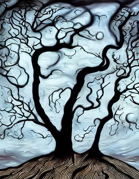 Desert Night Silhouette Under Single Star