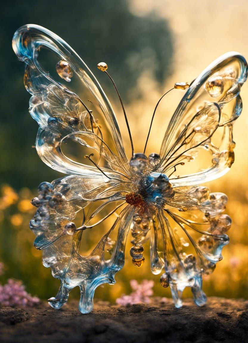 Glass butterfly