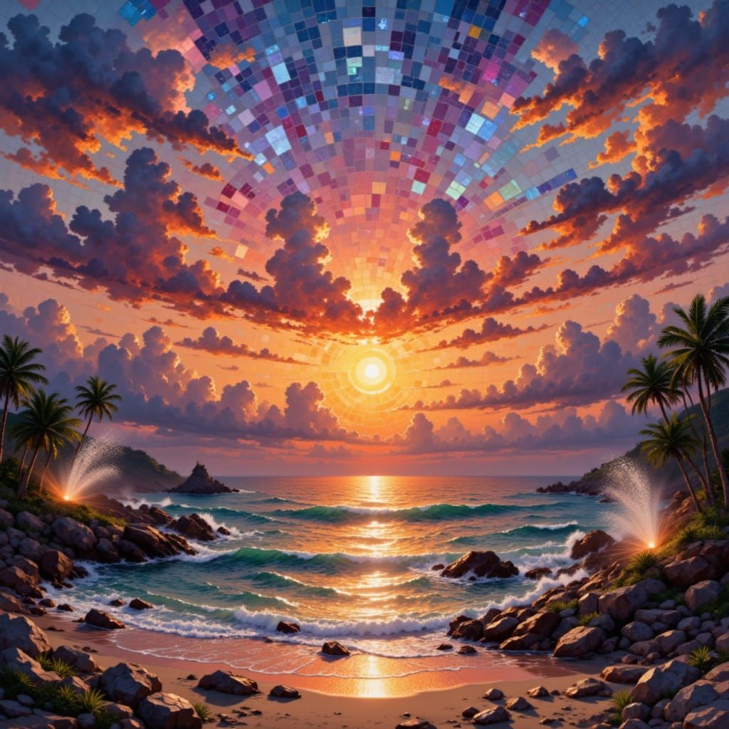 AI Generated Diamond Painting Skyfall