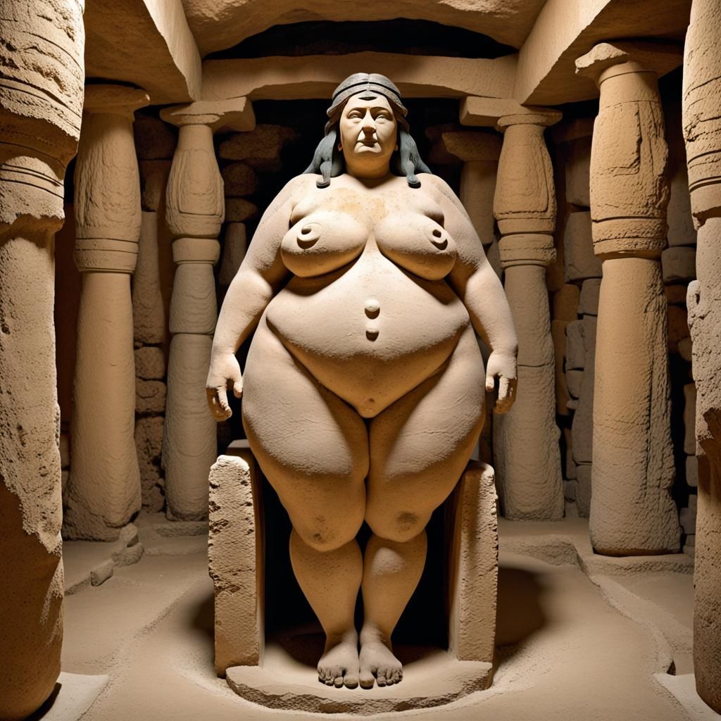 Opulent Minoan Dreamer: Ceramic Temple Artifact