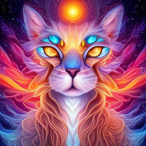 Zen Cat: A Holographic Cosmic Illustration