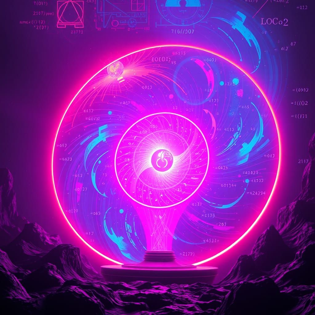 Futuristic Phosphoroscope with Iridescent Algebraic Light Pa...