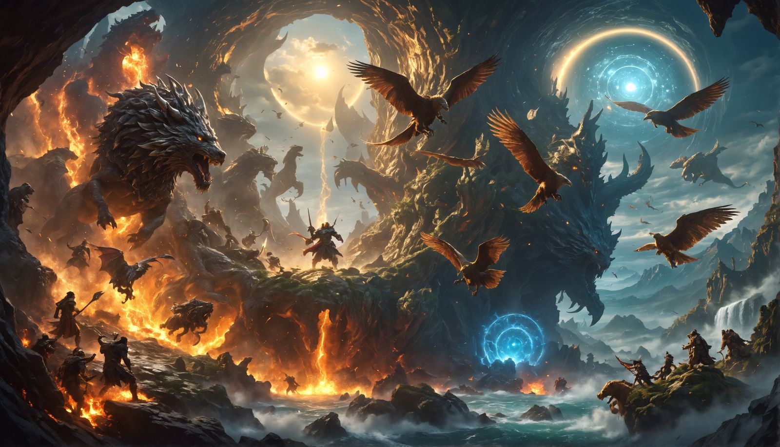 Beasts Consume Gods Amidst Vast Multiverse