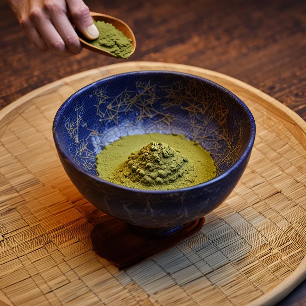 Matcha Bowl Prepared for Japanese Tea Ceremony