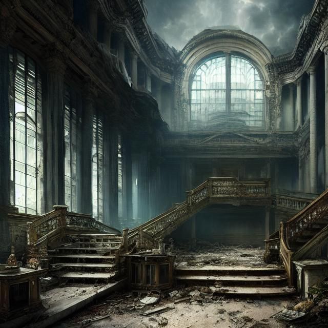 Abandoned Girl: Dramatic Digital Matte Painting