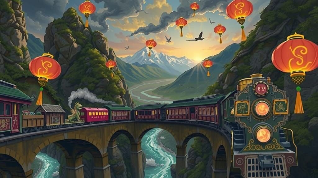 Mystical Train Chugs Along Treacherous Tibetan Bridge