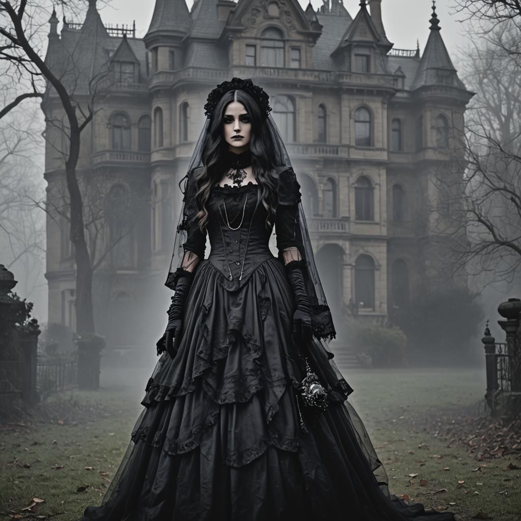 Dark Fairy in Gothic Victorian Setting
