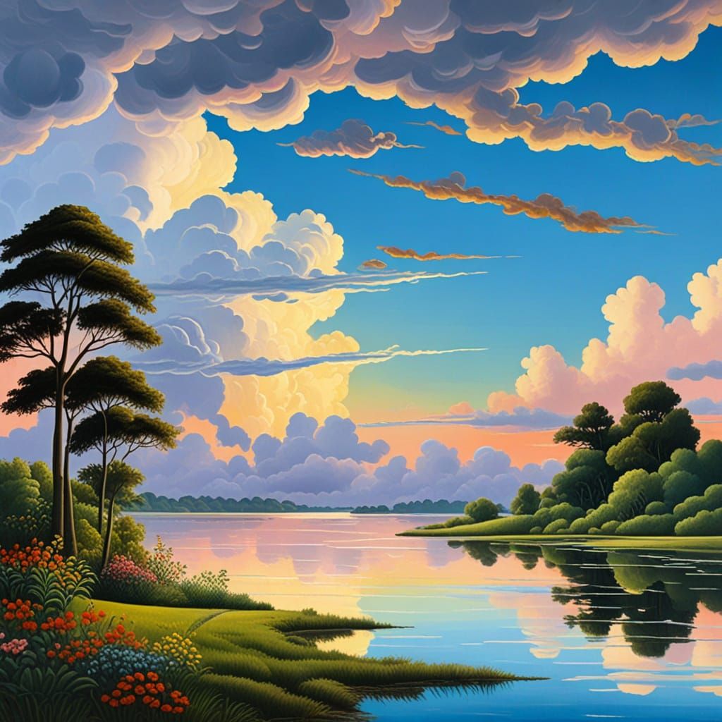 Naive Rainbow Masterpiece on the Sea