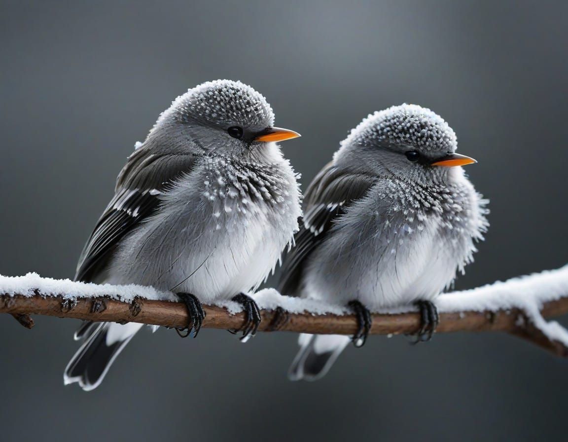 Winter Birds in Gentle Conversation