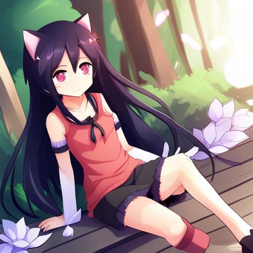 A девушка in Anime Key Visual Style