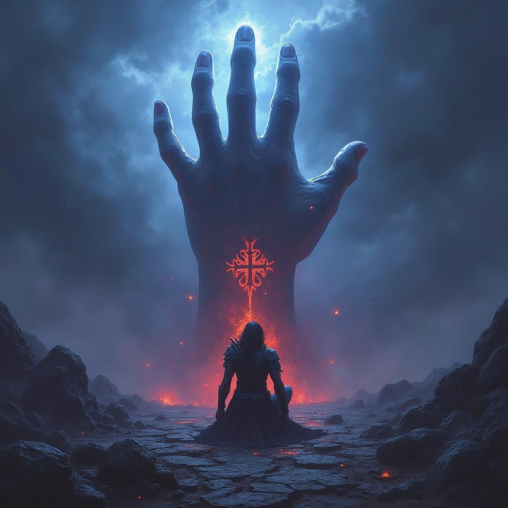 Gothic Berserk Anime Art in Cyberpunk Style