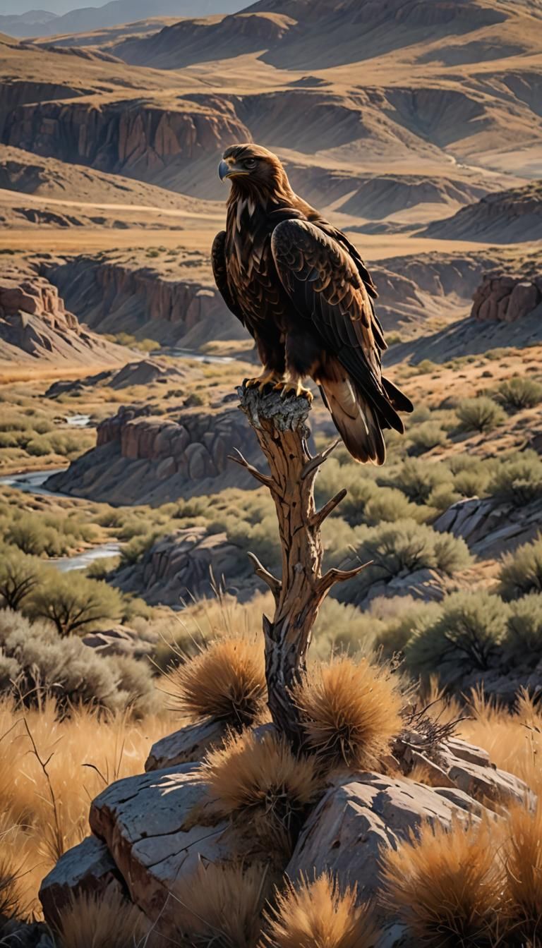 Golden Eagle Over Montana: Digital Matte Painting