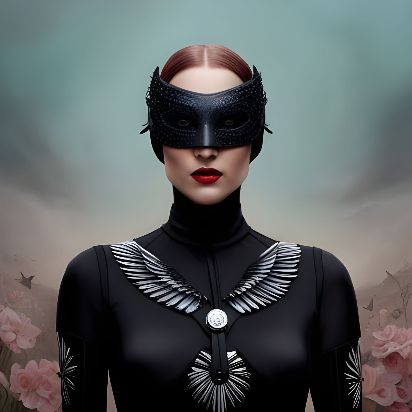 Sleek Featureless Drone in Black: Hyperrealistic Futurism