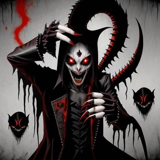 Terrifying Shadow Vampire with Red Eyes