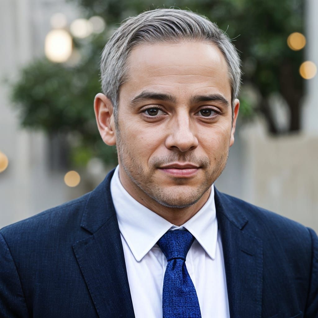 Youthful Israeli Beauty Poses Heroically Against a Vibrant S...