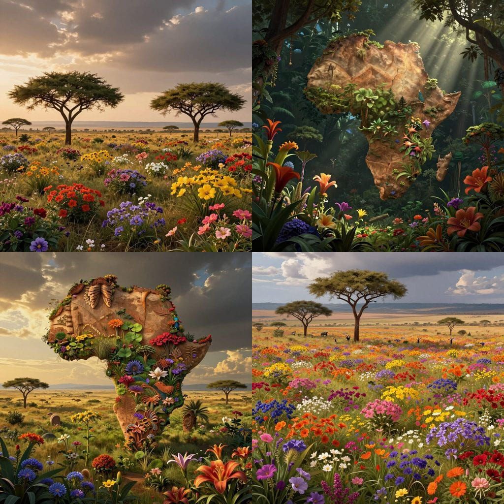Epic African Nature Landscape Digital Matte Painting