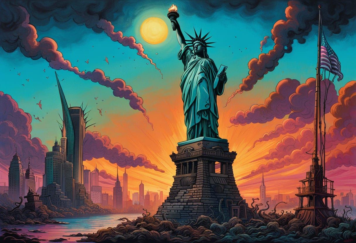 Post-Apocalyptic New York Art by Alex Pardee