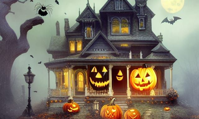 Halloween Wolf in Victorian Setting, Hyperdetailed Illustrat...