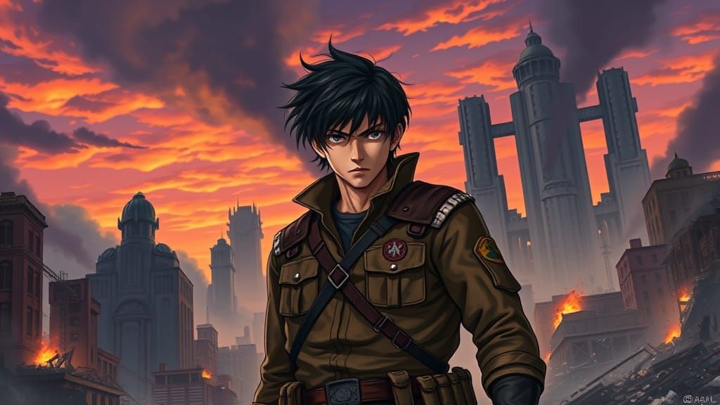 Eren Yeager Stands Tall Against the Titans