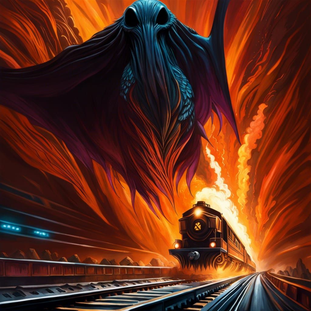 Dementor flying over the train