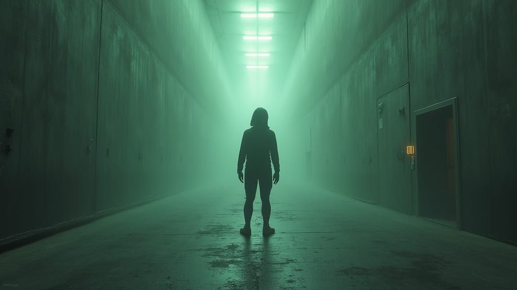 Eerie Figure in The Backrooms: A Dystopian Vision