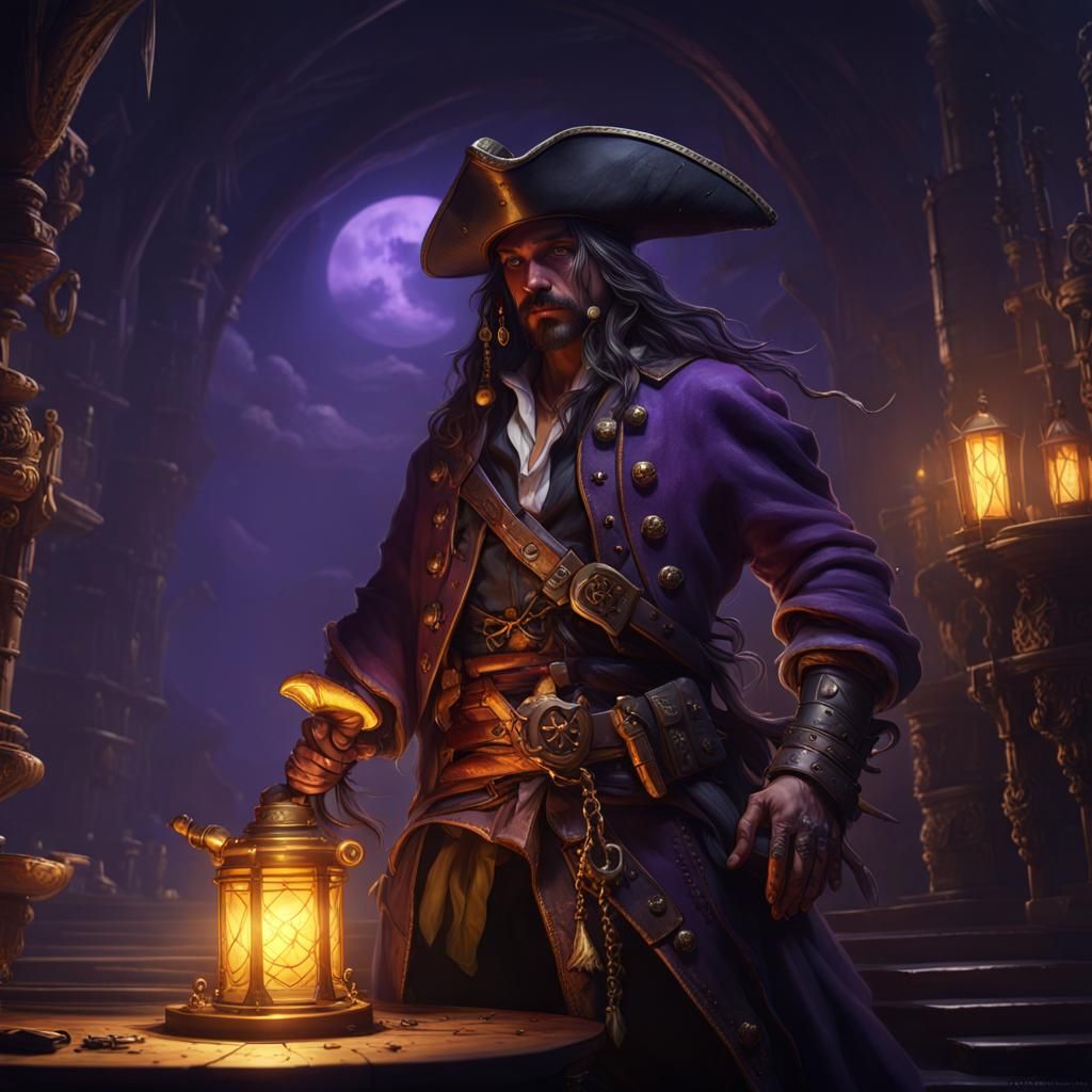 Night Pirate in Dark Fantasy Style