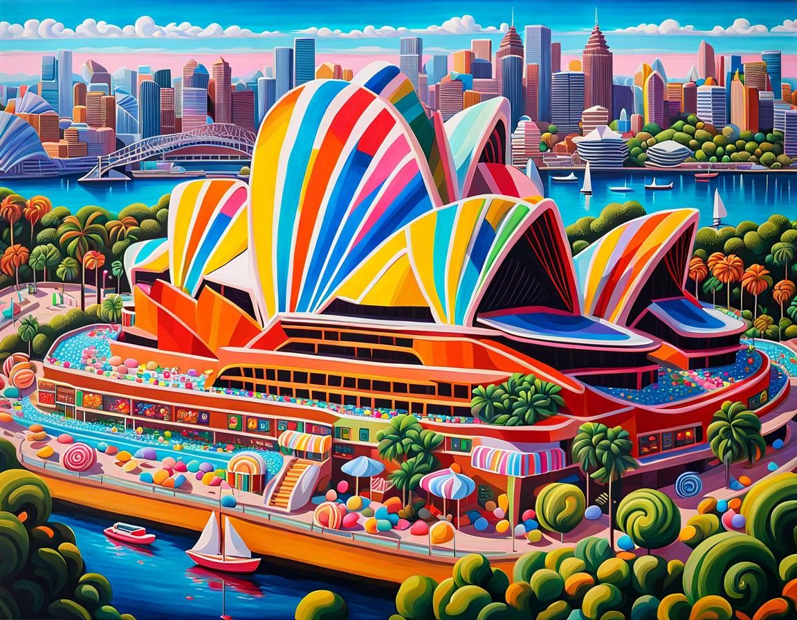 Candy Sydney: A Hyperrealistic Digital Illustration