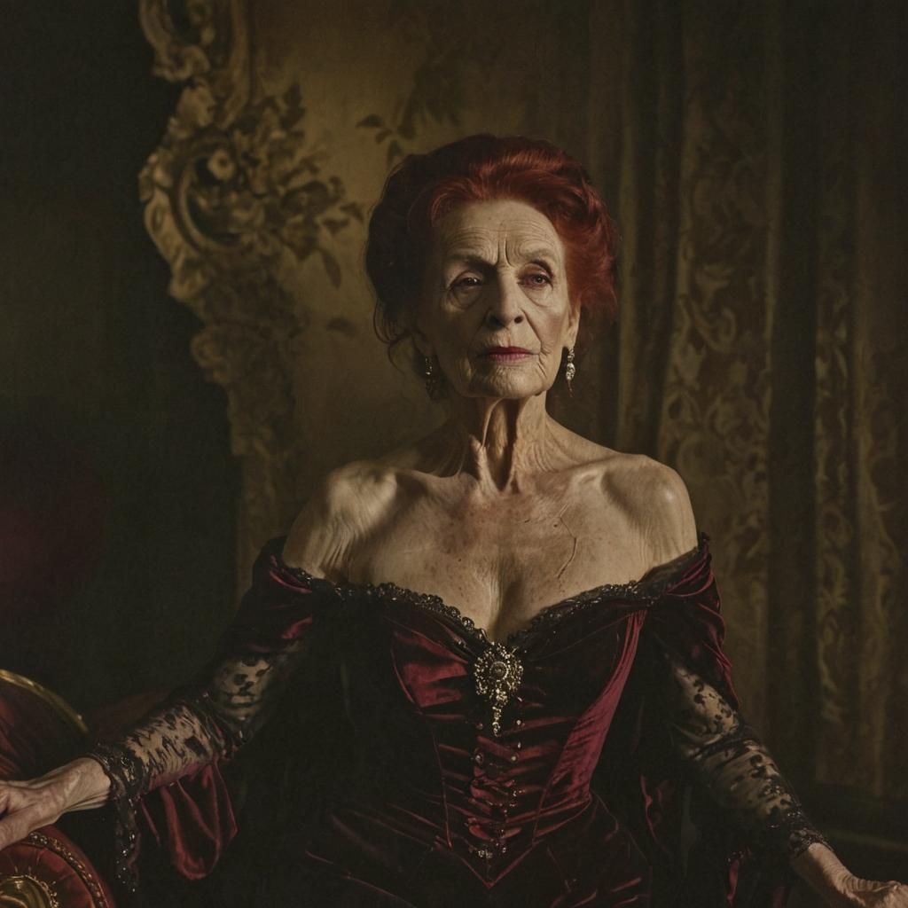 Victorian Portrait of Transvestite in Theatre Box