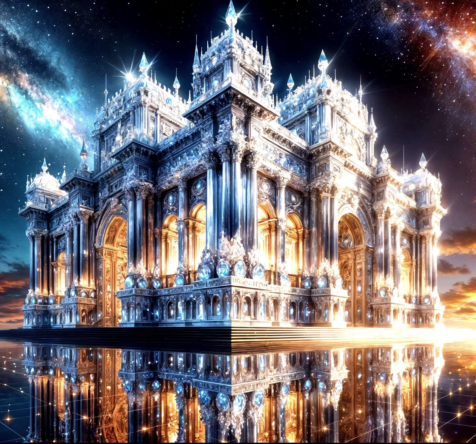 Crystal and Diamond Grand Structure in Dramatic Light