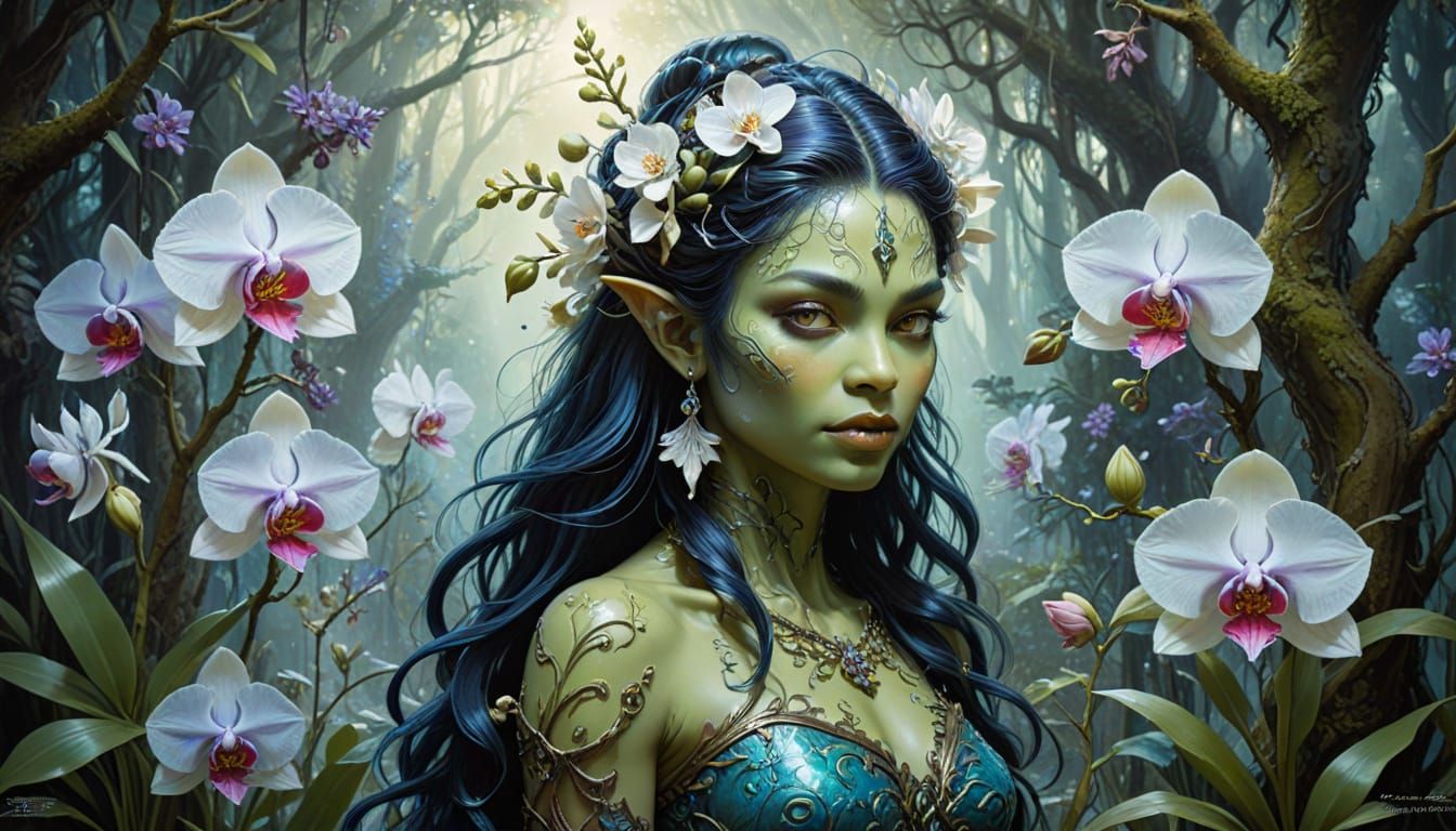 Enchanted Gardener in Mystical Bloom