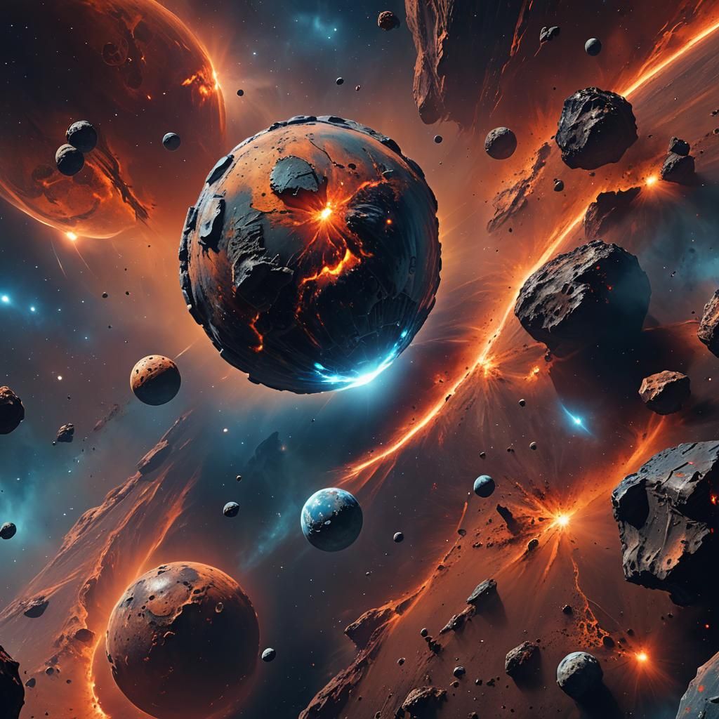 Asteroid Hurtling Towards Mars in Deep Space