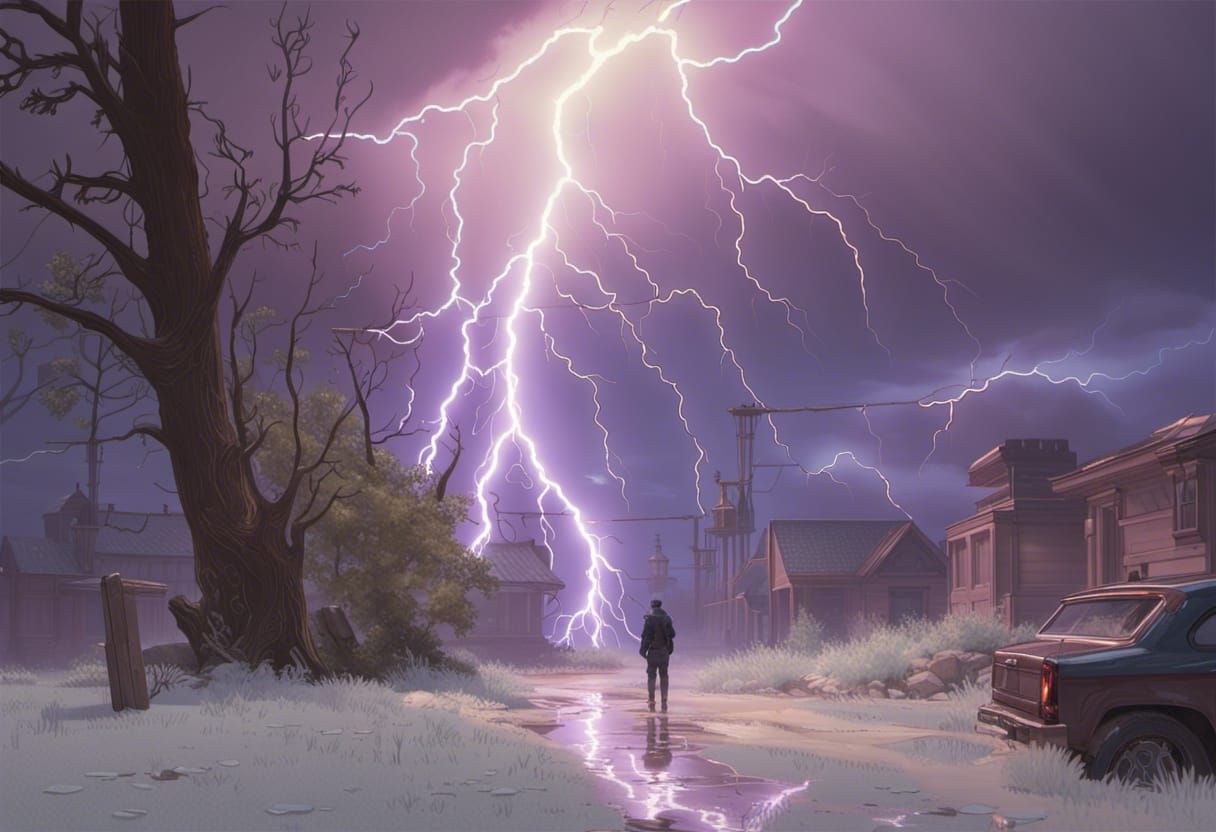 Dynamic Hailstorm with Lightning Reflection