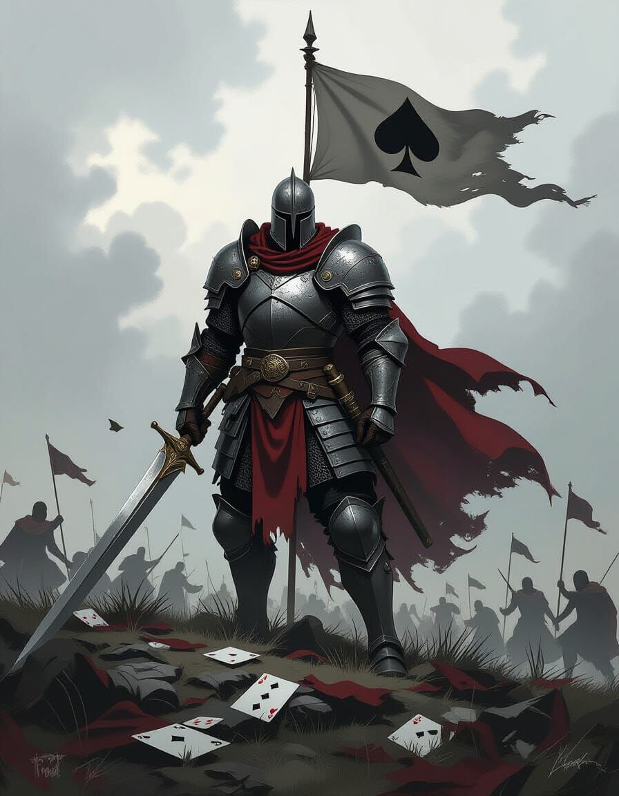 Jack of Spades Warrior on Battlefield